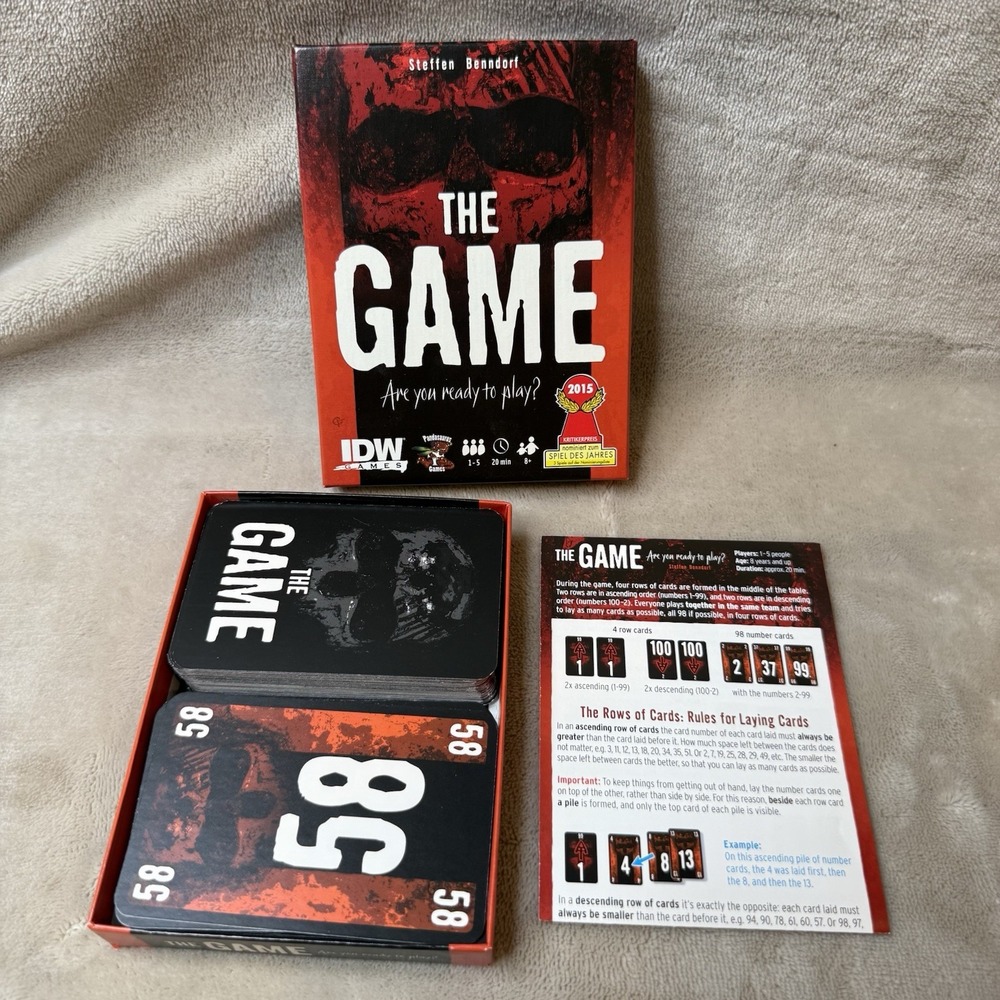 IDW Games THE GAME 2015 Steffen Benndorf Cardgame COMPLETE Age 8+ Strategy